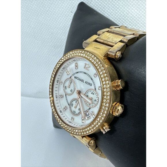 Michael Kors Parker MK5491 Women\'s Gold Stainless Steel Analog Dial Watch NUL35 main image 6
